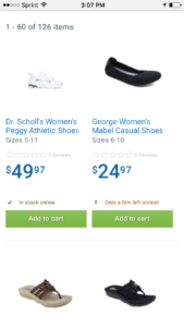 ecommerce mobile site design category page