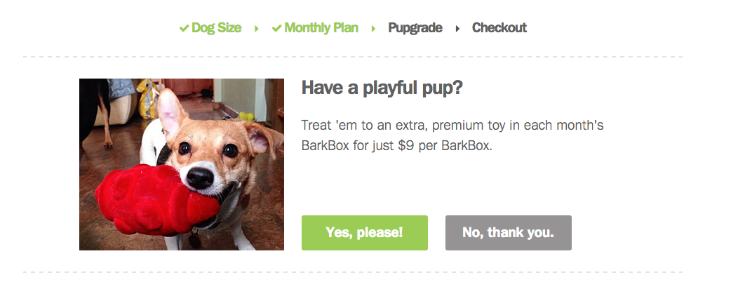 Barkbox subscription upgrade