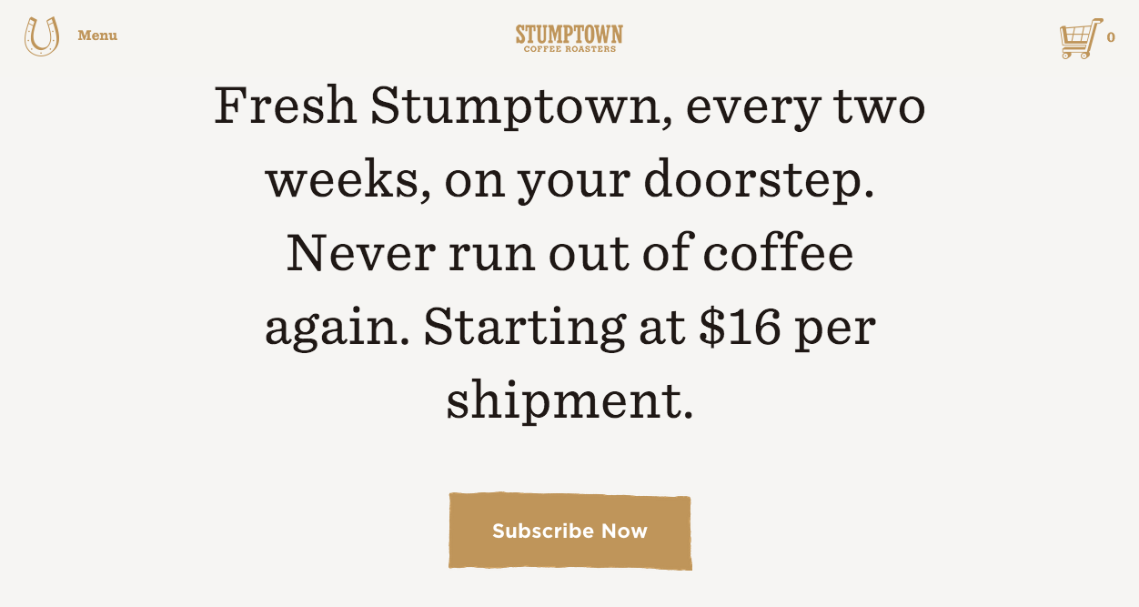 Stumptown Coffee Subscription