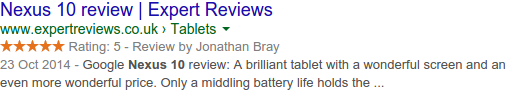 Rich Snippets Reviews for Ecommerce SEO