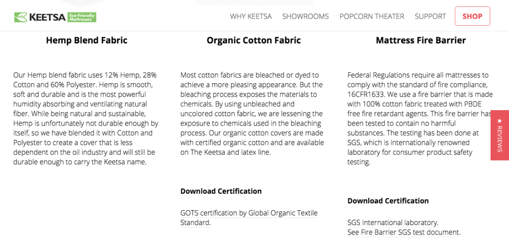 keetsa organic mattress ecommerce startup