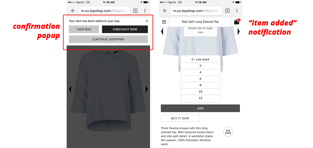 topsop mobile ecommerce UX redesign
