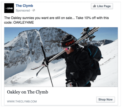 Optimizely the Clymb Oakley social targeting