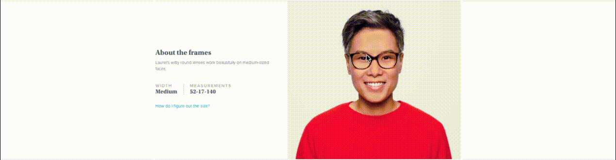 Warby Parker ecommerce product page engagement