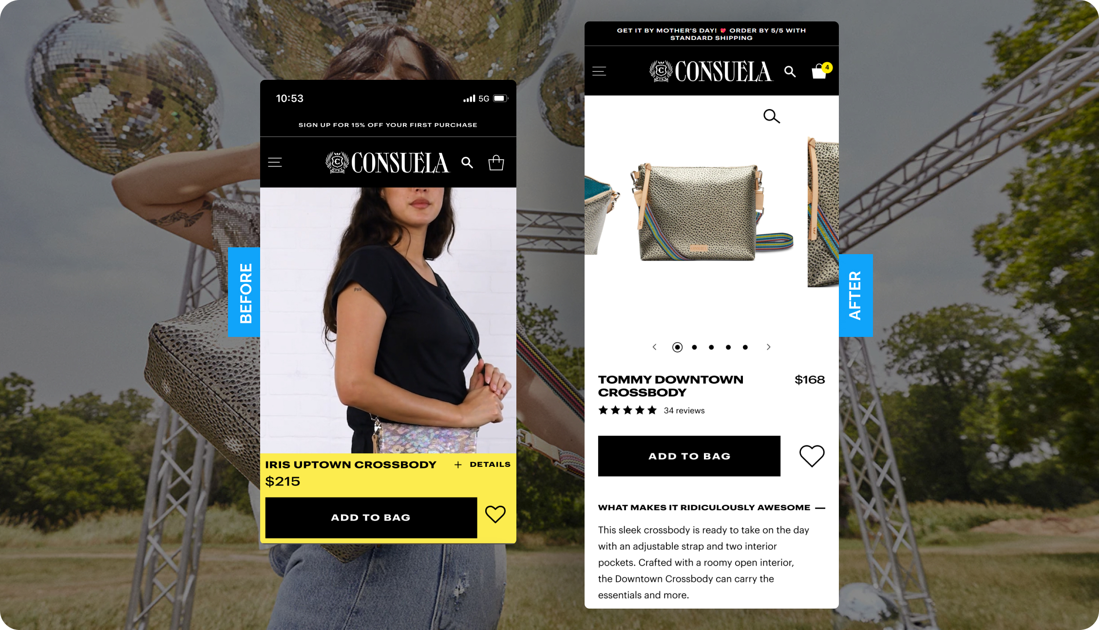 Product page redesign for designer fashion brand lifts conversions 23.4%