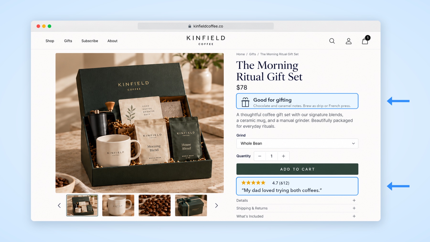 Convert gift buyers without steep discounts